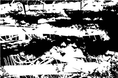 Çizik ve çiziklerle dolu siyah beyaz bir arka plan. Soyut vektör illüstrasyonu.