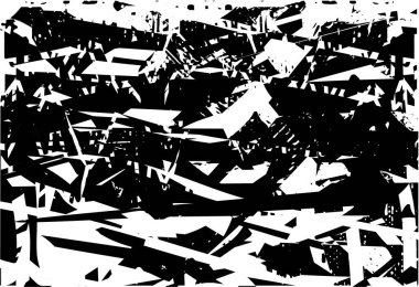 Çizik ve çiziklerle dolu siyah beyaz bir arka plan. Soyut vektör illüstrasyonu.