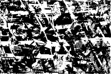 Çizik ve çiziklerle dolu siyah beyaz bir arka plan. Soyut vektör illüstrasyonu.