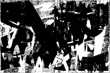 Çizik ve çiziklerle dolu siyah beyaz bir arka plan. Soyut vektör illüstrasyonu.