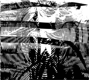 Çizik ve çiziklerle dolu siyah beyaz bir arka plan. Soyut vektör illüstrasyonu.