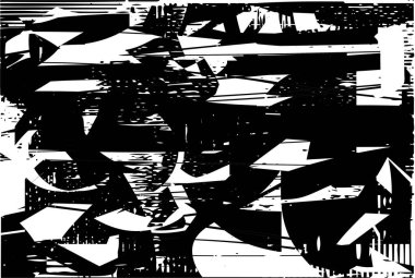 Çizik ve çiziklerle dolu siyah beyaz bir arka plan. Soyut vektör illüstrasyonu.