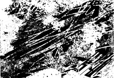 Çizik ve çiziklerle dolu siyah beyaz bir arka plan. Soyut vektör illüstrasyonu.