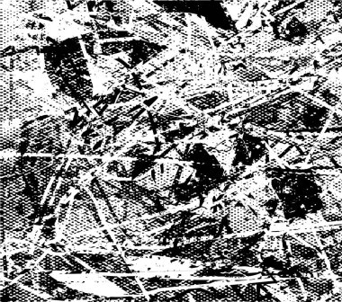 Çizik ve çiziklerle dolu siyah beyaz bir arka plan. Soyut vektör illüstrasyonu.