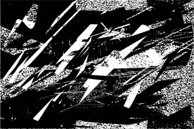 Çizik ve çiziklerle dolu siyah beyaz bir arka plan. Soyut vektör illüstrasyonu.