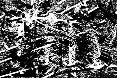 Çizik ve çiziklerle dolu siyah beyaz bir arka plan. Soyut vektör illüstrasyonu.