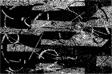 Çizik ve çiziklerle dolu siyah beyaz bir arka plan. Soyut vektör illüstrasyonu.