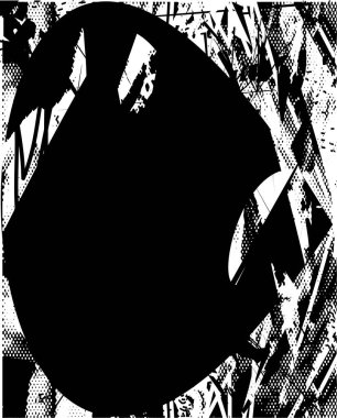 Çizik ve çiziklerle dolu siyah beyaz bir arka plan. Soyut vektör illüstrasyonu.