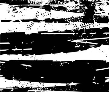 Çizik ve çiziklerle dolu siyah beyaz bir arka plan. Soyut vektör illüstrasyonu.