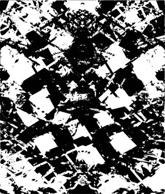 Çizik ve çiziklerle dolu siyah beyaz bir arka plan. Soyut vektör illüstrasyonu.