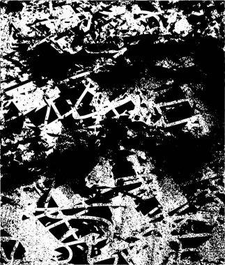 Çizik ve çiziklerle dolu siyah beyaz bir arka plan. Soyut vektör illüstrasyonu.