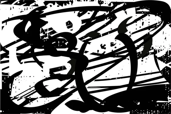 Çizik ve çiziklerle dolu siyah beyaz bir arka plan. Soyut vektör illüstrasyonu.