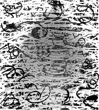 Çizik ve çiziklerle dolu siyah beyaz bir arka plan. Soyut vektör illüstrasyonu.