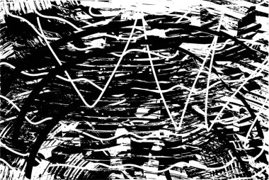 Çizik ve çiziklerle dolu siyah beyaz bir arka plan. Soyut vektör illüstrasyonu.