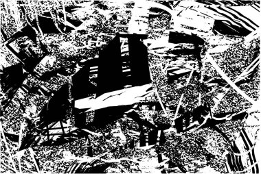 Çizik ve çiziklerle dolu siyah beyaz bir arka plan. Soyut vektör illüstrasyonu.