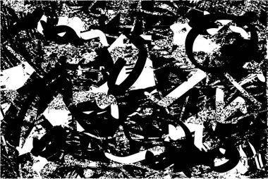 Çizik ve çiziklerle dolu siyah beyaz bir arka plan. Soyut vektör illüstrasyonu.