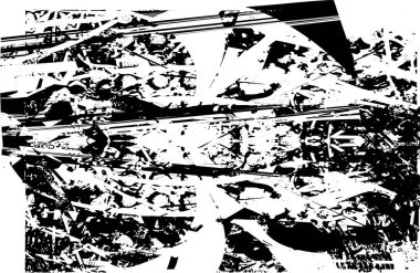 Çizik ve çiziklerle dolu siyah beyaz bir arka plan. Soyut vektör illüstrasyonu.