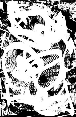 Çizik ve çiziklerle dolu siyah beyaz bir arka plan. Soyut vektör illüstrasyonu.