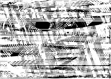 Çizik ve çiziklerle dolu siyah beyaz bir arka plan. Soyut vektör illüstrasyonu.