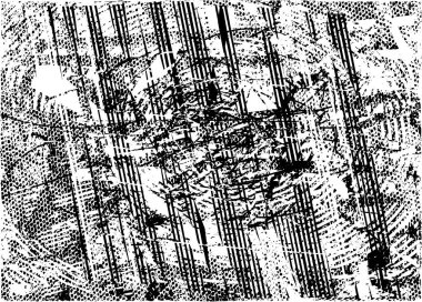 Çizik ve çiziklerle dolu siyah beyaz bir arka plan. Soyut vektör illüstrasyonu.
