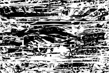 Çizik ve çiziklerle dolu siyah beyaz bir arka plan. Soyut vektör illüstrasyonu.