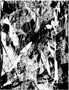 Çizik ve çiziklerle dolu siyah beyaz bir arka plan. Soyut vektör illüstrasyonu.