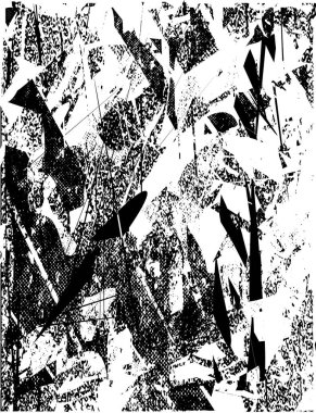 Çizik ve çiziklerle dolu siyah beyaz bir arka plan. Soyut vektör illüstrasyonu.