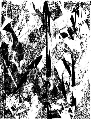 Çizik ve çiziklerle dolu siyah beyaz bir arka plan. Soyut vektör illüstrasyonu.