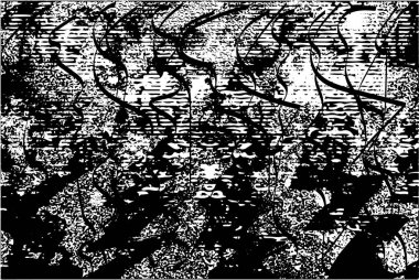 Çizik ve çiziklerle dolu siyah beyaz bir arka plan. Soyut vektör illüstrasyonu.