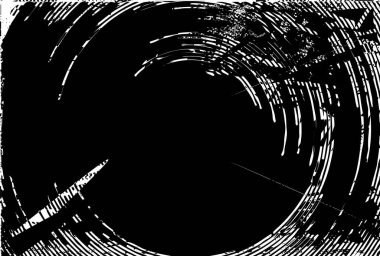 Çizik ve çiziklerle dolu siyah beyaz bir arka plan. Soyut vektör illüstrasyonu.