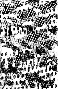 Çizik ve çiziklerle dolu siyah beyaz bir arka plan. Soyut vektör illüstrasyonu.