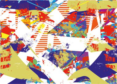 Çizik ve çiziklerle dolu siyah beyaz bir arka plan. Soyut vektör illüstrasyonu.