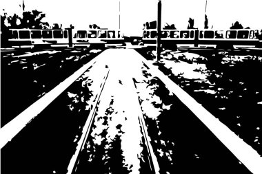 Çizik ve çiziklerle dolu siyah beyaz bir arka plan. Soyut vektör illüstrasyonu.