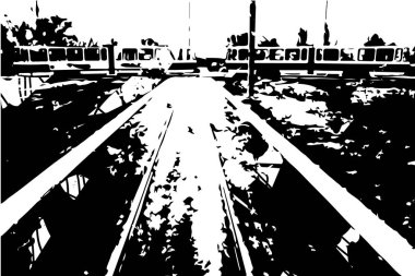 Çizik ve çiziklerle dolu siyah beyaz bir arka plan. Soyut vektör illüstrasyonu.