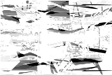 Çizik ve çiziklerle dolu siyah beyaz bir arka plan. Soyut vektör illüstrasyonu.