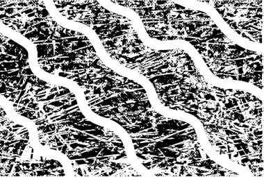 Çizik ve çiziklerle dolu siyah beyaz bir arka plan. Soyut vektör illüstrasyonu.