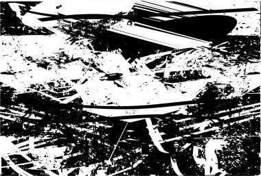 Çizik ve çiziklerle dolu siyah beyaz bir arka plan. Soyut vektör illüstrasyonu.