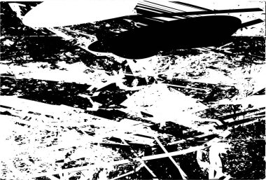 Çizik ve çiziklerle dolu siyah beyaz bir arka plan. Soyut vektör illüstrasyonu.