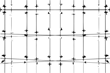 Çizik ve çiziklerle dolu siyah beyaz bir arka plan. Soyut vektör illüstrasyonu.