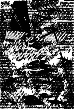 Çizik ve çiziklerle dolu siyah beyaz bir arka plan. Soyut vektör illüstrasyonu.