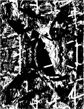 Çizik ve çiziklerle dolu siyah beyaz bir arka plan. Soyut vektör illüstrasyonu.