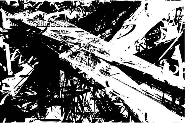 Çizik ve çiziklerle dolu siyah beyaz bir arka plan. Soyut vektör illüstrasyonu.