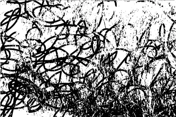 Çizik ve çiziklerle dolu siyah beyaz bir arka plan. Soyut vektör illüstrasyonu.