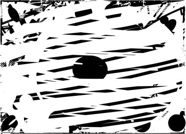 Çizik ve çiziklerle dolu siyah beyaz bir arka plan. Soyut vektör illüstrasyonu.