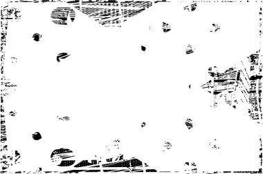 Çizik ve çiziklerle dolu siyah beyaz bir arka plan. Soyut vektör illüstrasyonu.