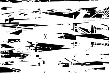 Çizik ve çiziklerle dolu siyah beyaz bir arka plan. Soyut vektör illüstrasyonu.