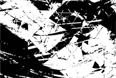 Çizik ve çiziklerle dolu siyah beyaz bir arka plan. Soyut vektör illüstrasyonu.