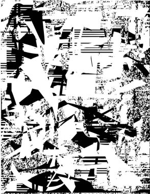 Çizik ve çiziklerle dolu siyah beyaz bir arka plan. Soyut vektör illüstrasyonu.