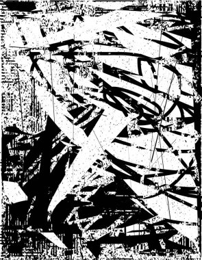 Çizik ve çiziklerle dolu siyah beyaz bir arka plan. Soyut vektör illüstrasyonu.