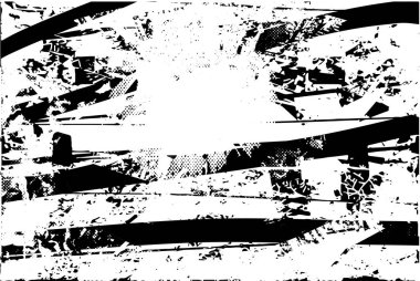 Çizik ve çiziklerle dolu siyah beyaz bir arka plan. Soyut vektör illüstrasyonu.